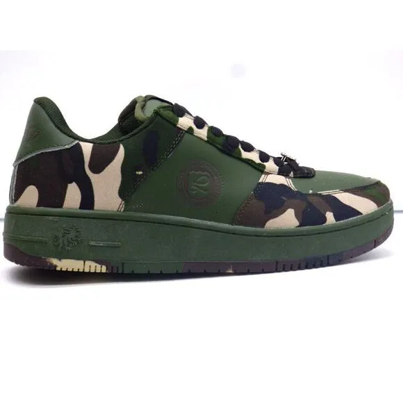 VLADO Luxury Kicks Unisex Low-top Sneakers, Camo, Sz. M 9/ W: 10.5