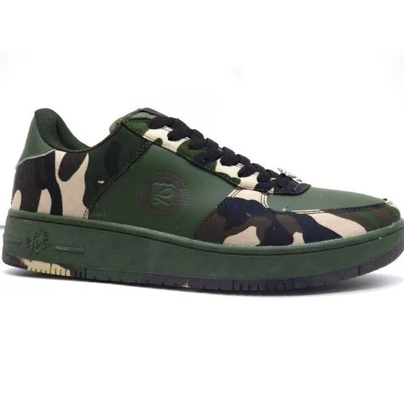 VLADO Luxury Kicks Unisex Low-top Sneakers, Camo, Sz. M 9/ W: 10.5