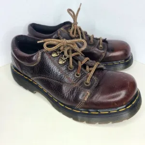 Vtg Dr Martens 8A47 Brown Lace Up Chunky Oxford Shoes Mens 10 Made‎ In England