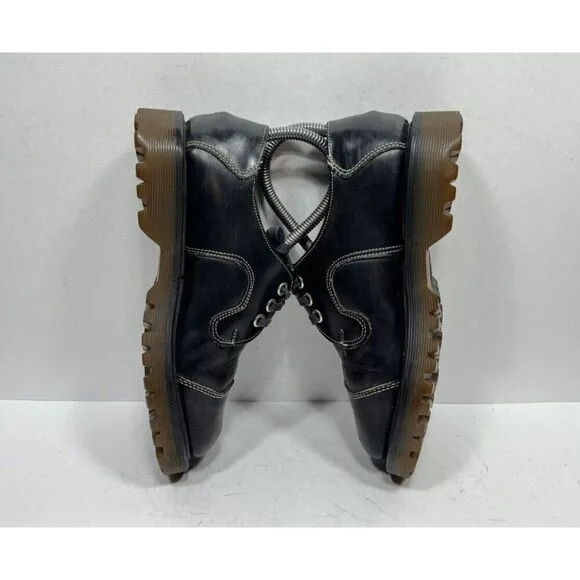 VTG Dr. Martens 9323 Oxford Womens Size 5 US Black Leather Made In England Shoes