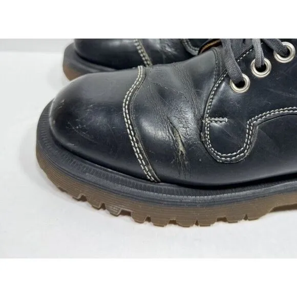 VTG Dr. Martens 9323 Oxford Womens Size 5 US Black Leather Made In England Shoes