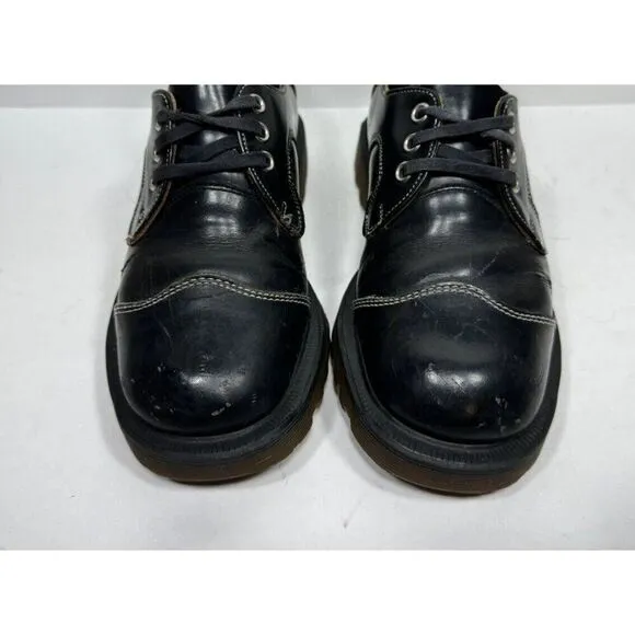 VTG Dr. Martens 9323 Oxford Womens Size 5 US Black Leather Made In England Shoes