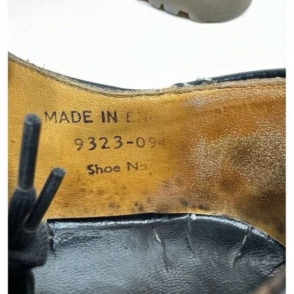 VTG Dr. Martens 9323 Oxford Womens Size 5 US Black Leather Made In England Shoes