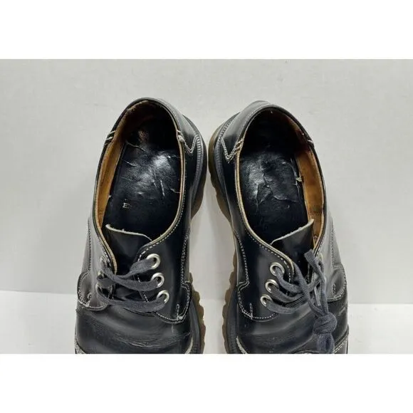 VTG Dr. Martens 9323 Oxford Womens Size 5 US Black Leather Made In England Shoes