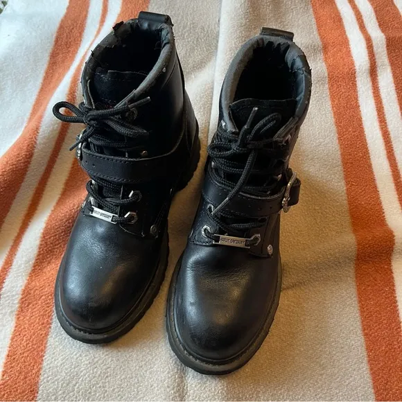 VTG Harley-Davidson Leather Ankle Moto Boots