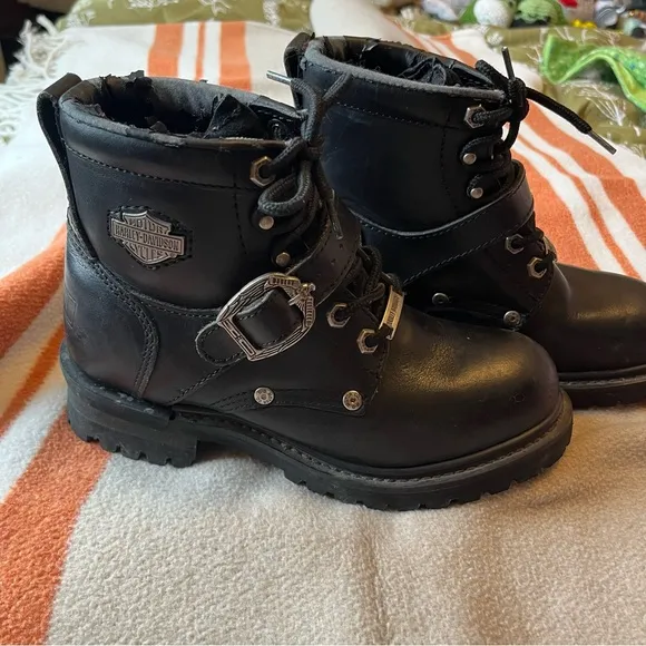 VTG Harley-Davidson Leather Ankle Moto Boots