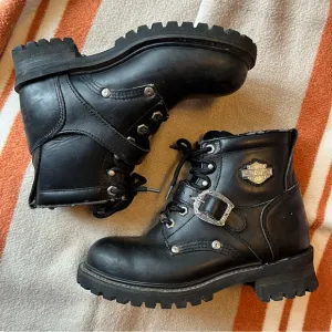 VTG Harley-Davidson Leather Ankle Moto Boots