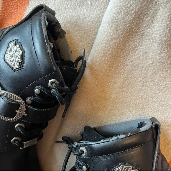 VTG Harley-Davidson Leather Ankle Moto Boots