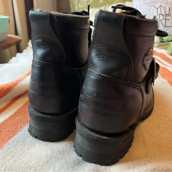 VTG Harley-Davidson Leather Ankle Moto Boots