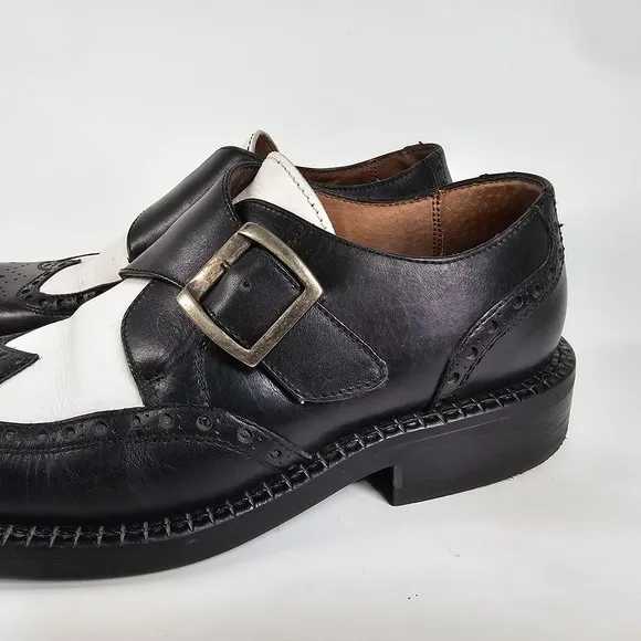 Vtg Kenneth Cole Shoes Men 8 Rockabilly Spectator Creeper Wing Tip Brogue Chunky
