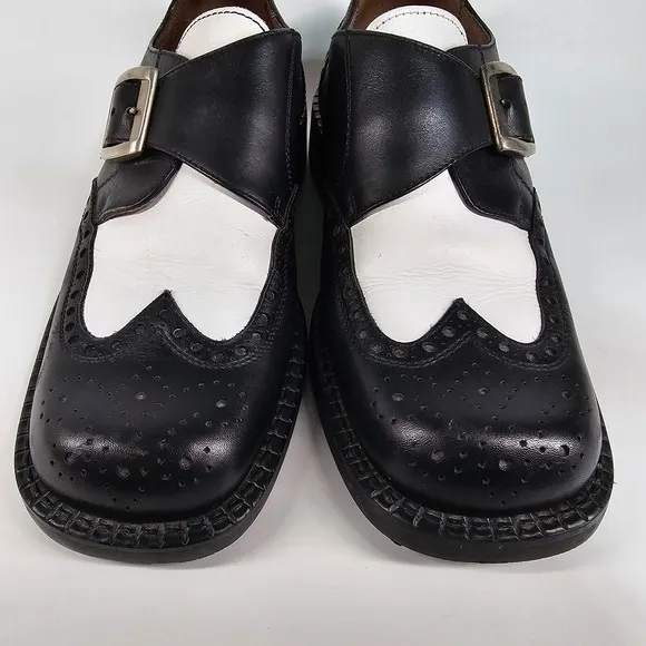 Vtg Kenneth Cole Shoes Men 8 Rockabilly Spectator Creeper Wing Tip Brogue Chunky