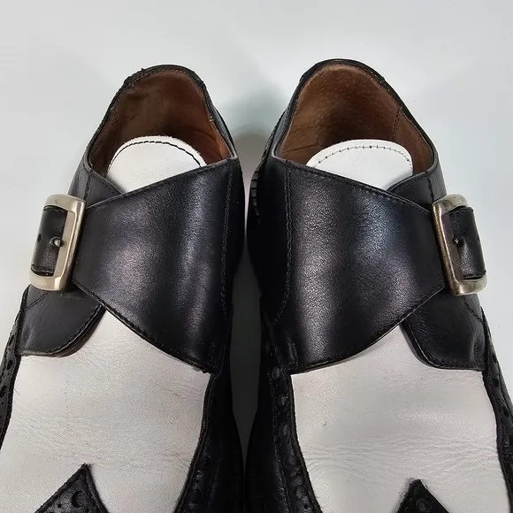 Vtg Kenneth Cole Shoes Men 8 Rockabilly Spectator Creeper Wing Tip Brogue Chunky