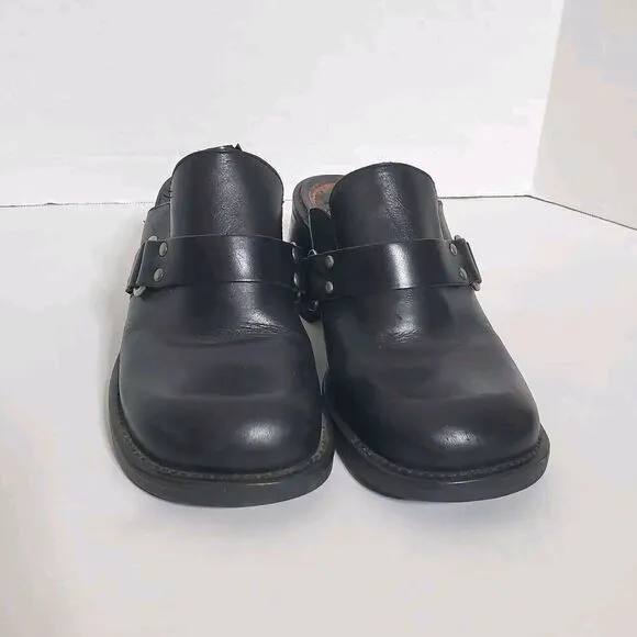 Vtg. Y2K American Eagle Outfitters Leather Chunky Platform Shoes Black Size 8