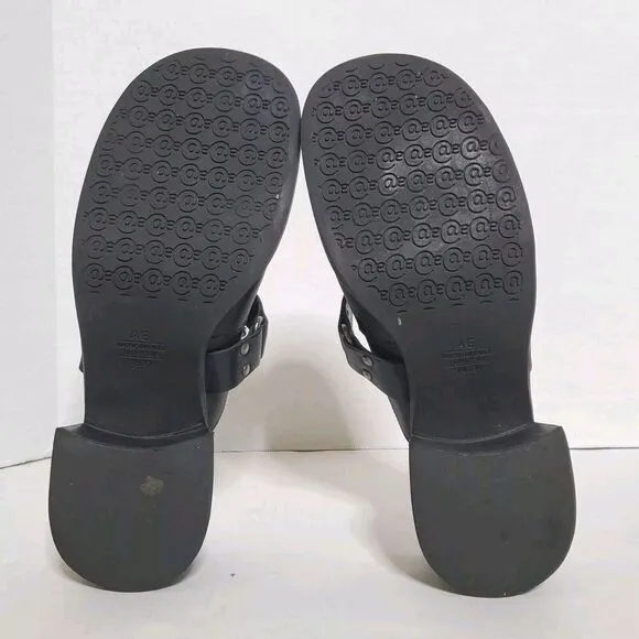 Vtg. Y2K American Eagle Outfitters Leather Chunky Platform Shoes Black Size 8