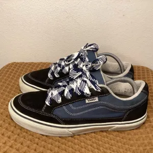 VTG Y2k VANS Bearcat Skateboarding Shoes Men's Sz 9 Chunky Sneakers Black Blue