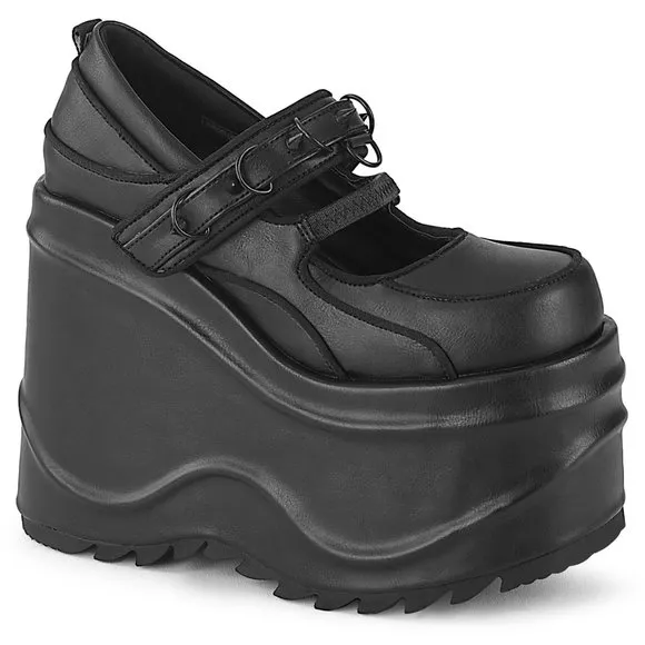 Wedge Platform Mary Jane Studded Gothic Shoes