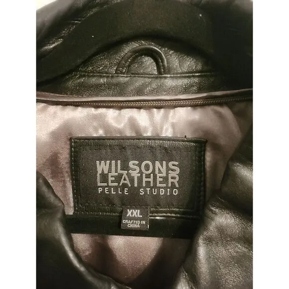 Wilsons Leather Pelle Studios‎ Black Thinsulate Men's 2X Zipper Front Jacket