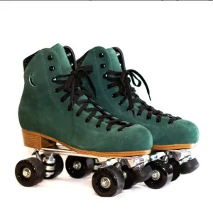 Women Size 8 NWB Moonlight Roller Skates Moon Boot Emerald City Suede Green