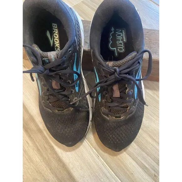 Women's Brooks Ariel 20 Black/ Blue Running / Athletic‎ Shoes-Size 10