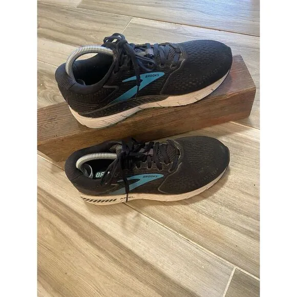 Women's Brooks Ariel 20 Black/ Blue Running / Athletic‎ Shoes-Size 10
