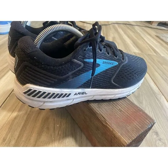 Women's Brooks Ariel 20 Black/ Blue Running / Athletic‎ Shoes-Size 10