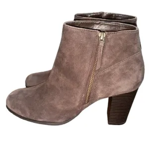Women's‎ Cole Haan Brown Suede Heeled Ankle Boots Size 8M