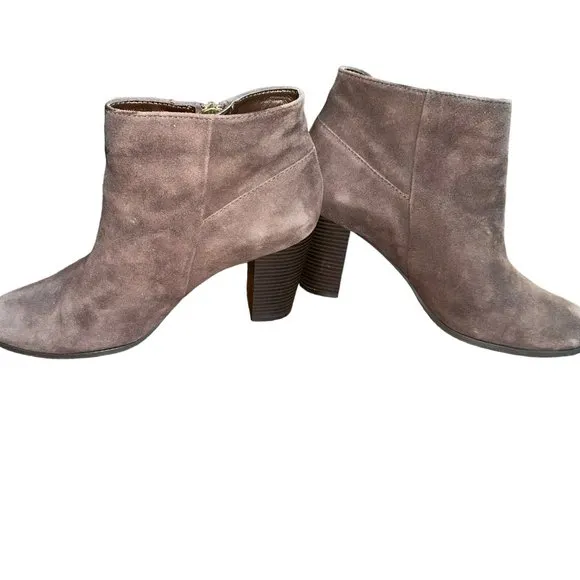 Women's‎ Cole Haan Brown Suede Heeled Ankle Boots Size 8M