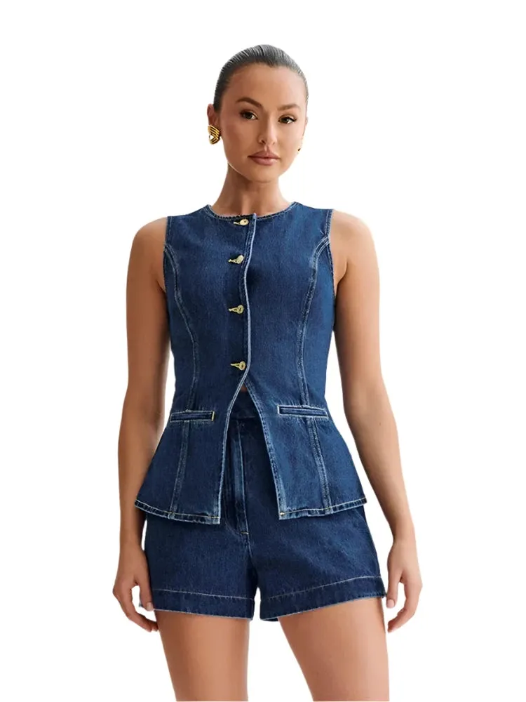 Women's Denim 2-Piece Set