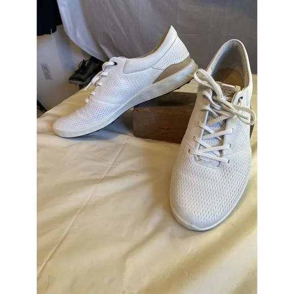 Women's ECCO Hybrid Tray Golf Shoes- White Leather- Size‎ 11