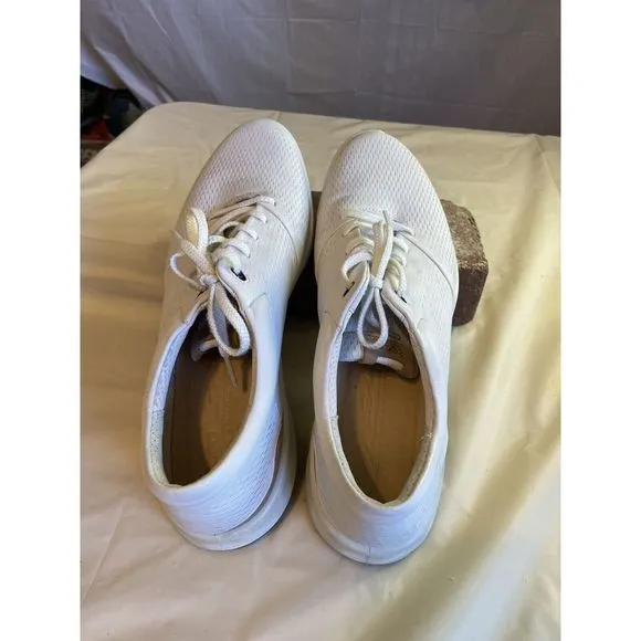 Women's ECCO Hybrid Tray Golf Shoes- White Leather- Size‎ 11