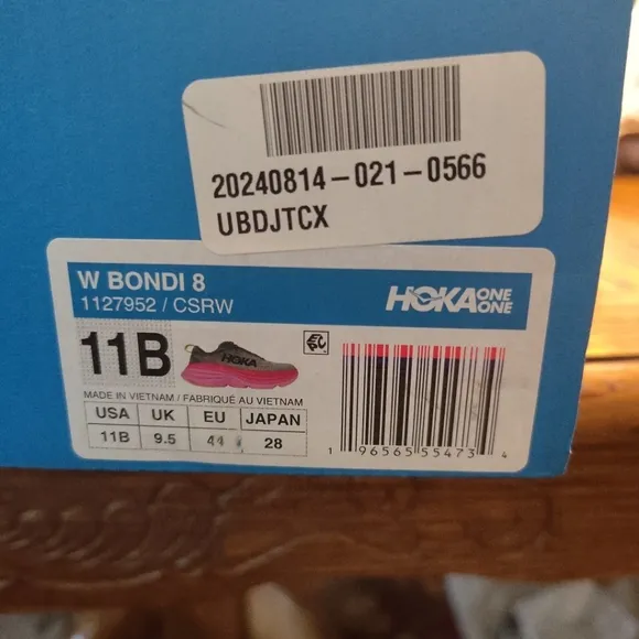Women's HOKA Gray and Pink Running Shoes Size 11