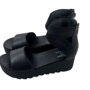 Women's Sorel Black Flatform Cameron Platform Sandals