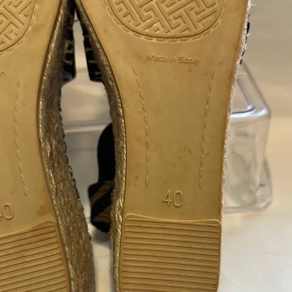 Women's Striped Espadrille Wedge Sandals