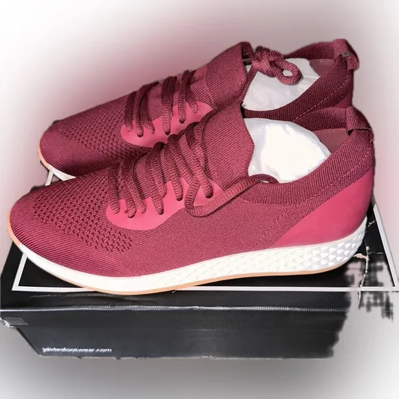 Women’s Urban Sport by J/Slides Talia Stretch Knit Sneaker Burgundy 9M