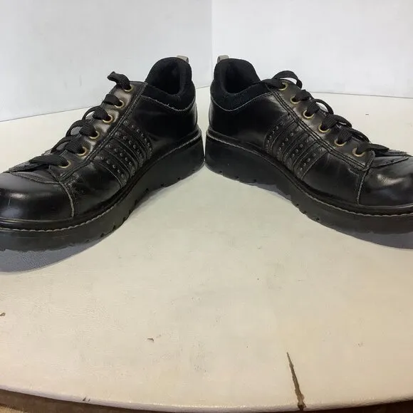 Women's Vintage Skechers Jammers Chunky Shoes Y2K 90s Size 8 Black