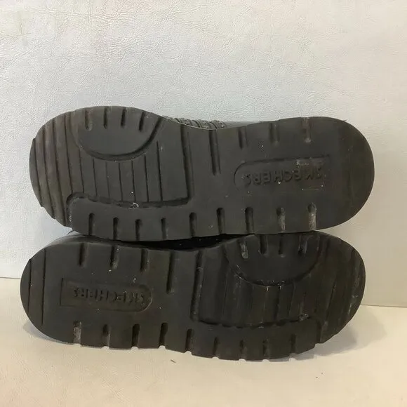 Women's Vintage Skechers Jammers Chunky Shoes Y2K 90s Size 8 Black