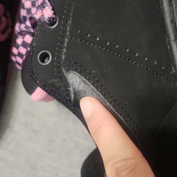 Y2K HEELYS Chunky Puffy Platform Lug Sole Sneakers in Pink &amp; Black Checkerbox