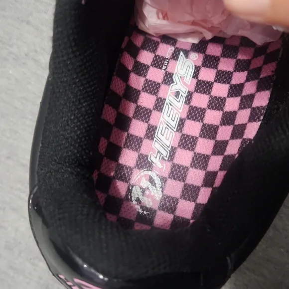 Y2K HEELYS Chunky Puffy Platform Lug Sole Sneakers in Pink &amp; Black Checkerbox