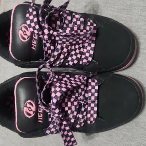 Y2K HEELYS Chunky Puffy Platform Lug Sole Sneakers in Pink &amp; Black Checkerbox