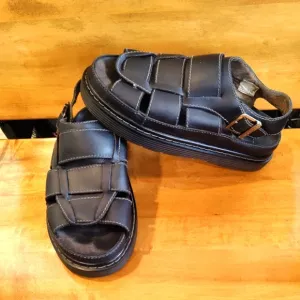 Y2K Vintage Skechers Chunky Platform Black Fisherman Sandals Size11 SN6720