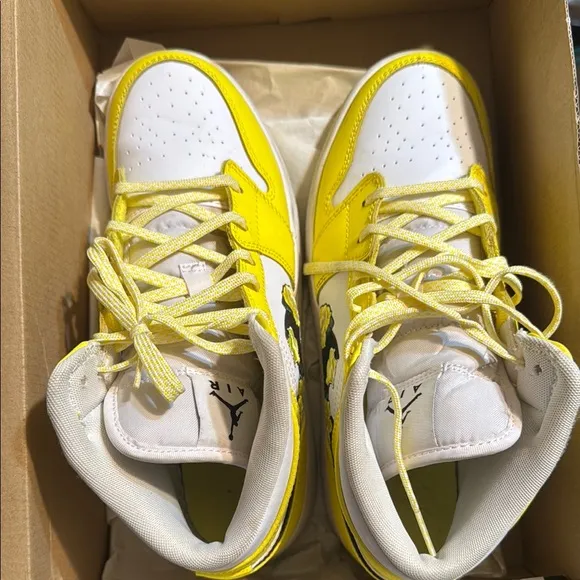 Yellow and White Kids Shoes