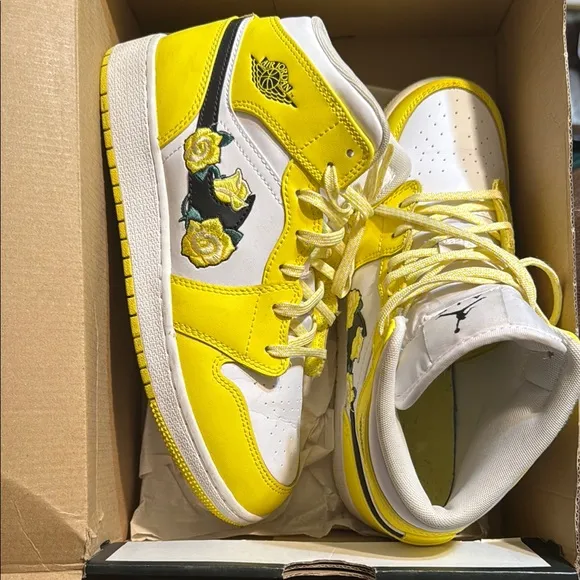 Yellow and White Kids Shoes