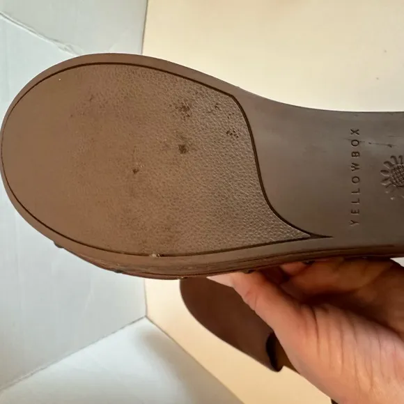 Yellow Box Tan Wedge Clog Bidelia Shoes