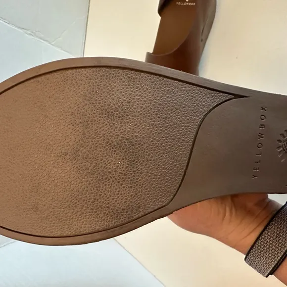 Yellow Box Tan Wedge Clog Bidelia Shoes