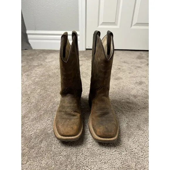 Youth Cowboy Boots Old West  Brown  Size 2D   Streetwear American   Size US 2D