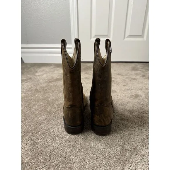 Youth Cowboy Boots Old West  Brown  Size 2D   Streetwear American   Size US 2D