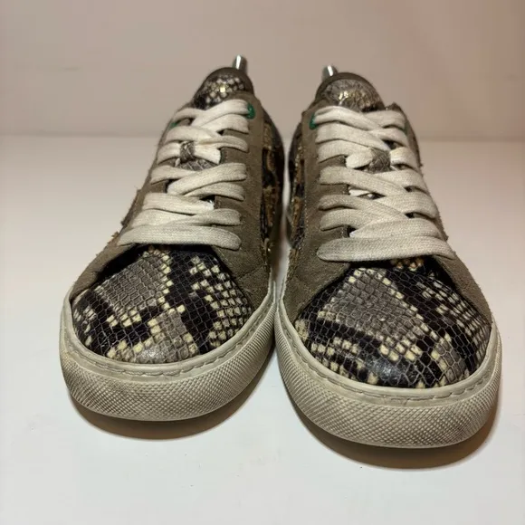 Zadig &amp; Voltaire Paris ZV1747 Board Shoes Women EU 38 US 7 Luxury Animal Print