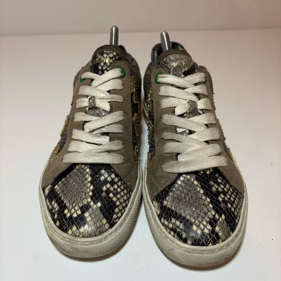 Zadig &amp; Voltaire Paris ZV1747 Board Shoes Women EU 38 US 7 Luxury Animal Print