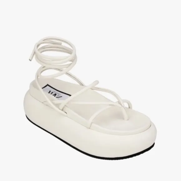 ZARA ATELIER SS 2023 OFF WHITE PLATFORM SANDALS LIMITED EDITION
