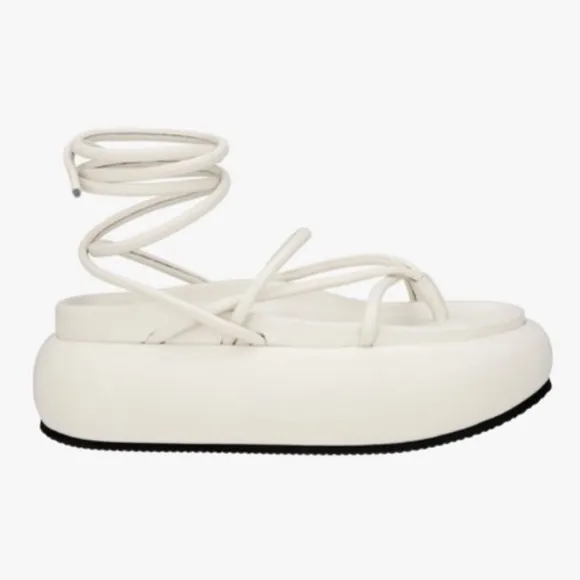 ZARA ATELIER SS 2023 OFF WHITE PLATFORM SANDALS LIMITED EDITION